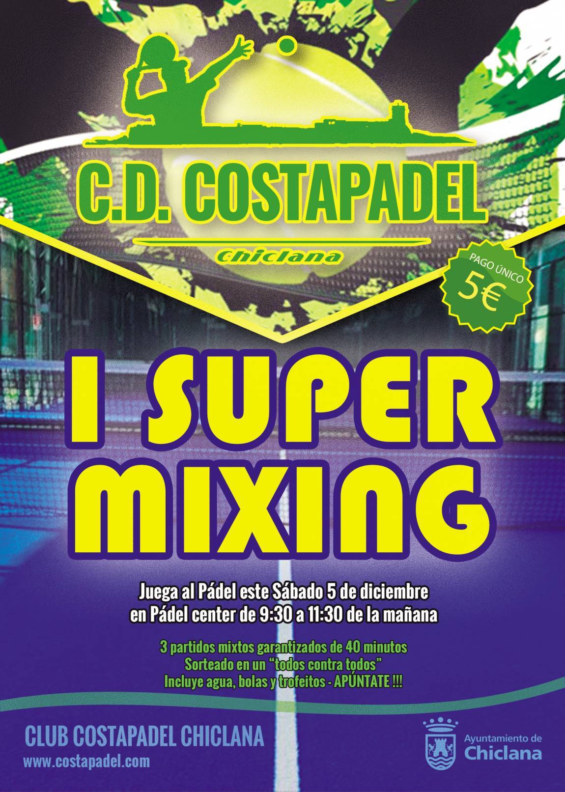 cartel de pádel - I Super Mixing